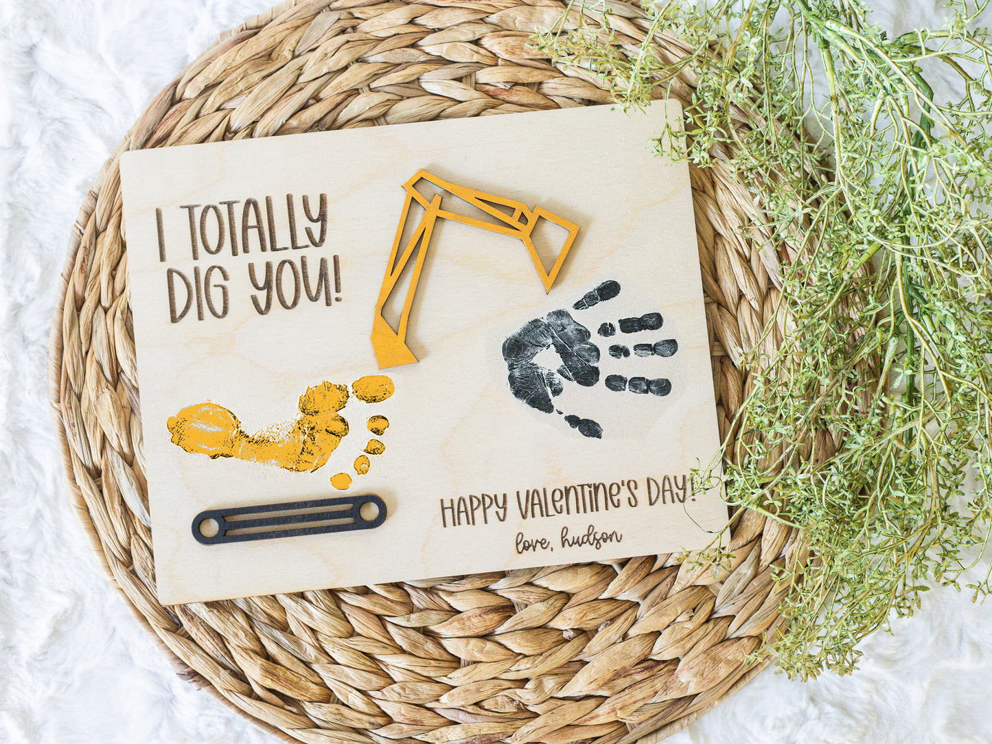 Solid Rock Design Co's Valentines Day Footprint Sign